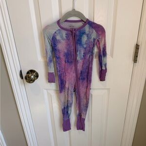 Little Sleepies Multicolor Tie-Dye Kids Footie